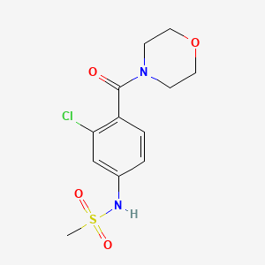 molecular formula C12H15ClN2O4S B5172809 N-[3-chloro-4-(4-morpholinylcarbonyl)phenyl]methanesulfonamide 