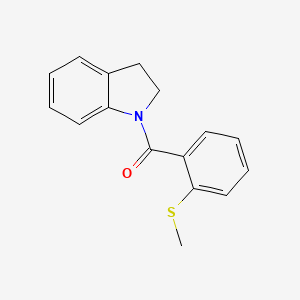 molecular formula C16H15NOS B5172836 1-[2-(methylthio)benzoyl]indoline 