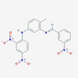 molecular formula C20H15N5O6 B5172913 N-(2,4-dinitrophenyl)-4-methyl-3-[(3-nitrophenyl)methylideneamino]aniline 