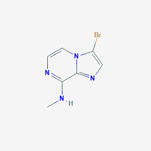 molecular formula C7H7BrN4 B051731 Imidazo(1,2-a)pyrazin-8-amine, 3-bromo-N-methyl- CAS No. 117718-82-8