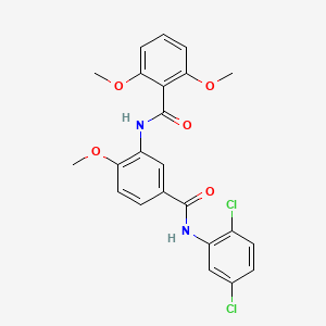 molecular formula C23H20Cl2N2O5 B5173252 N-[5-[(2,5-dichlorophenyl)carbamoyl]-2-methoxyphenyl]-2,6-dimethoxybenzamide 
