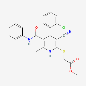molecular formula C23H20ClN3O3S B5173313 Methyl {[4-(2-chlorophenyl)-3-cyano-6-methyl-5-(phenylcarbamoyl)-1,4-dihydropyridin-2-yl]sulfanyl}acetate 