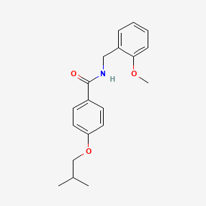 molecular formula C19H23NO3 B5173654 N-[(2-methoxyphenyl)methyl]-4-(2-methylpropoxy)benzamide 
