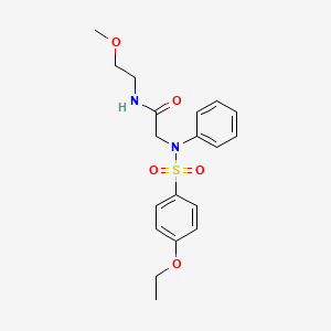 molecular formula C19H24N2O5S B5173661 N-(2-METHOXYETHYL)-2-(N-PHENYL4-ETHOXYBENZENESULFONAMIDO)ACETAMIDE 