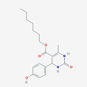 molecular formula C19H26N2O4 B5173752 Heptyl 4-(4-hydroxyphenyl)-6-methyl-2-oxo-1,2,3,4-tetrahydropyrimidine-5-carboxylate 