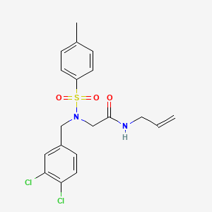 molecular formula C19H20Cl2N2O3S B5173818 N~2~-(3,4-dichlorobenzyl)-N~2~-[(4-methylphenyl)sulfonyl]-N-prop-2-en-1-ylglycinamide 