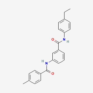molecular formula C23H22N2O2 B5173877 N-(4-ethylphenyl)-3-{[(4-methylphenyl)carbonyl]amino}benzamide 