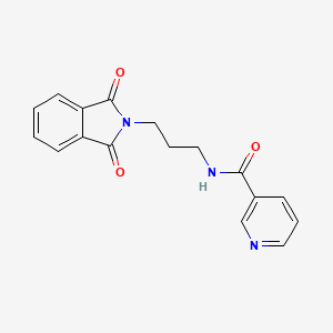 molecular formula C17H15N3O3 B5173914 N-[3-(1,3-dioxoisoindol-2-yl)propyl]pyridine-3-carboxamide 