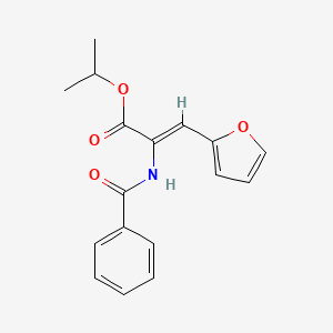 molecular formula C17H17NO4 B5174052 Propan-2-YL (2Z)-3-(furan-2-YL)-2-(phenylformamido)prop-2-enoate 