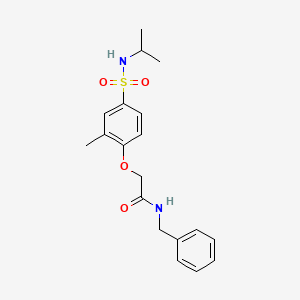 molecular formula C19H24N2O4S B5174286 N-BENZYL-2-{2-METHYL-4-[(PROPAN-2-YL)SULFAMOYL]PHENOXY}ACETAMIDE 
