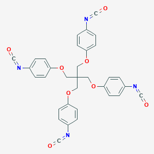 molecular formula C33H24N4O8 B051743 1-Isocyanato-4-[3-(4-isocyanatophenoxy)-2,2-bis[(4-isocyanatophenoxy)methyl]propoxy]benzene CAS No. 121514-82-7