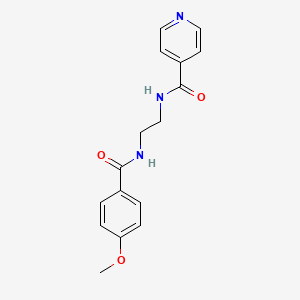 molecular formula C16H17N3O3 B5174353 N-[2-[(4-methoxybenzoyl)amino]ethyl]pyridine-4-carboxamide 