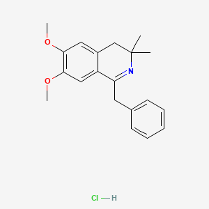 molecular formula C20H24ClNO2 B5174799 Isoquinoline, 3,4-dihydro-6,7-dimethoxy-3,3-dimethyl-1-(phenylmethyl)-, hydrochloride CAS No. 132681-00-6