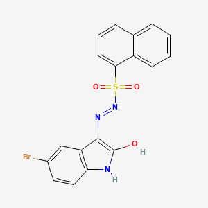 molecular formula C18H12BrN3O3S B5174926 N-[(5-bromo-2-hydroxy-1H-indol-3-yl)imino]naphthalene-1-sulfonamide 