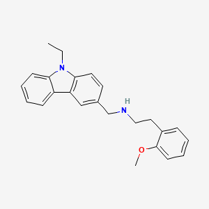 molecular formula C24H26N2O B5175081 N-[(9-ethylcarbazol-3-yl)methyl]-2-(2-methoxyphenyl)ethanamine 