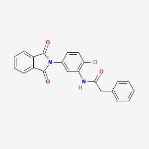molecular formula C22H15ClN2O3 B5175157 N-[2-chloro-5-(1,3-dioxoisoindol-2-yl)phenyl]-2-phenylacetamide 