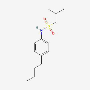molecular formula C14H23NO2S B5175198 N-(4-butylphenyl)-2-methylpropane-1-sulfonamide 