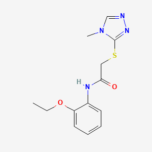 molecular formula C13H16N4O2S B5175335 N-(2-ethoxyphenyl)-2-[(4-methyl-4H-1,2,4-triazol-3-yl)sulfanyl]acetamide 