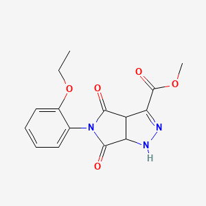 molecular formula C15H15N3O5 B5175359 METHYL 5-(2-ETHOXYPHENYL)-4,6-DIOXO-1H,3AH,4H,5H,6H,6AH-PYRROLO[3,4-C]PYRAZOLE-3-CARBOXYLATE 
