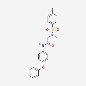 molecular formula C22H22N2O4S B5175376 N~2~-methyl-N~2~-[(4-methylphenyl)sulfonyl]-N-(4-phenoxyphenyl)glycinamide 