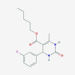 molecular formula C17H21FN2O3 B5175385 Pentyl 4-(3-fluorophenyl)-6-methyl-2-oxo-1,2,3,4-tetrahydropyrimidine-5-carboxylate 