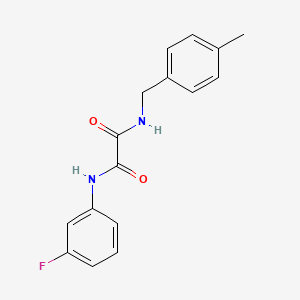 molecular formula C16H15FN2O2 B5175484 N'-(3-fluorophenyl)-N-[(4-methylphenyl)methyl]oxamide 