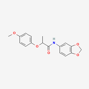 molecular formula C17H17NO5 B5175513 N-(1,3-benzodioxol-5-yl)-2-(4-methoxyphenoxy)propanamide 