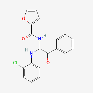 molecular formula C19H15ClN2O3 B5175529 N-[1-(2-chloroanilino)-2-oxo-2-phenylethyl]furan-2-carboxamide CAS No. 4182-82-5