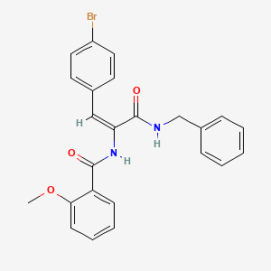 molecular formula C24H21BrN2O3 B5175559 N-[(E)-3-(benzylamino)-1-(4-bromophenyl)-3-oxoprop-1-en-2-yl]-2-methoxybenzamide 