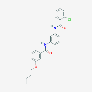molecular formula C24H23ClN2O3 B5175669 N-[3-[(3-butoxybenzoyl)amino]phenyl]-2-chlorobenzamide 
