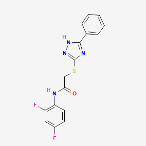 molecular formula C16H12F2N4OS B5175674 N-(2,4-difluorophenyl)-2-[(5-phenyl-4H-1,2,4-triazol-3-yl)sulfanyl]acetamide 