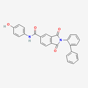 molecular formula C27H18N2O4 B5175742 N-(4-hydroxyphenyl)-1,3-dioxo-2-(2-phenylphenyl)isoindole-5-carboxamide 