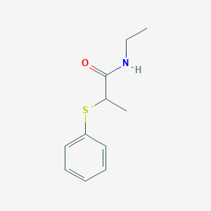 molecular formula C11H15NOS B5175815 N-ethyl-2-(phenylsulfanyl)propanamide 