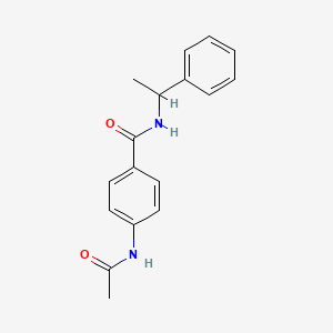 molecular formula C17H18N2O2 B5175991 4-acetamido-N-(1-phenylethyl)benzamide 
