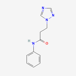 molecular formula C11H12N4O B5176057 N-phenyl-3-(1,2,4-triazol-1-yl)propanamide 