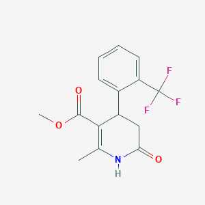 molecular formula C15H14F3NO3 B5176109 Methyl 2-methyl-6-oxo-4-[2-(trifluoromethyl)phenyl]-1,4,5,6-tetrahydropyridine-3-carboxylate 
