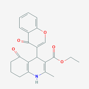 molecular formula C22H21NO5 B5176145 ethyl 2-methyl-5-oxo-4-(4-oxo-4H-chromen-3-yl)-1,4,5,6,7,8-hexahydroquinoline-3-carboxylate 