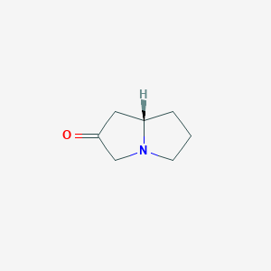 molecular formula C7H11NO B051762 (S)-Tetrahydro-1H-pyrrolizin-2(3H)-one CAS No. 118608-30-3