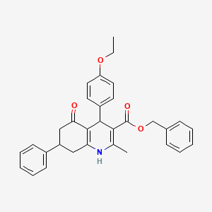 molecular formula C32H31NO4 B5176258 Benzyl 4-(4-ethoxyphenyl)-2-methyl-5-oxo-7-phenyl-1,4,5,6,7,8-hexahydroquinoline-3-carboxylate 