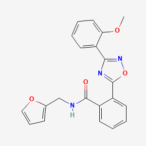 molecular formula C21H17N3O4 B5176317 N-(furan-2-ylmethyl)-2-[3-(2-methoxyphenyl)-1,2,4-oxadiazol-5-yl]benzamide 
