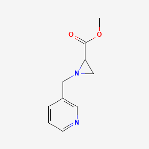 molecular formula C10H12N2O2 B5176367 Methyl 1-(pyridin-3-ylmethyl)aziridine-2-carboxylate 