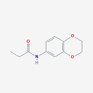 molecular formula C11H13NO3 B5176401 N-(2,3-Dihydrobenzo[b][1,4]dioxin-6-yl)propionamide 
