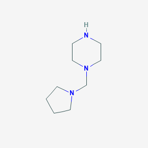 molecular formula C9H19N3 B051765 1-(PYRROLIDIN-1-YLMETHYL)PIPERAZINE CAS No. 123866-44-4