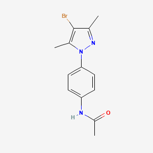 molecular formula C13H14BrN3O B5176705 N-[4-(4-bromo-3,5-dimethylpyrazol-1-yl)phenyl]acetamide 