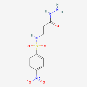 molecular formula C9H12N4O5S B5176707 N-(3-hydrazinyl-3-oxopropyl)-4-nitrobenzenesulfonamide 