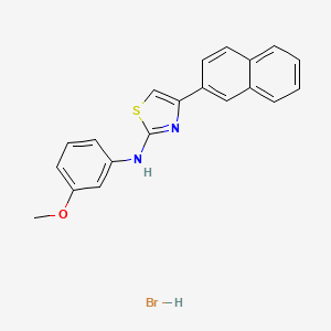 molecular formula C20H17BrN2OS B5176913 N-(3-methoxyphenyl)-4-naphthalen-2-yl-1,3-thiazol-2-amine;hydrobromide 