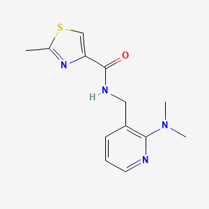 molecular formula C13H16N4OS B5177098 N-{[2-(dimethylamino)-3-pyridinyl]methyl}-2-methyl-1,3-thiazole-4-carboxamide 