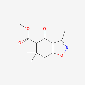 molecular formula C12H15NO4 B5177150 methyl 3,6,6-trimethyl-4-oxo-4,5,6,7-tetrahydro-1,2-benzisoxazole-5-carboxylate 