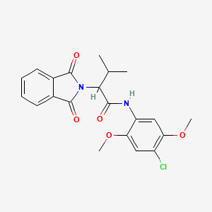 molecular formula C21H21ClN2O5 B5177214 N-(4-CHLORO-2,5-DIMETHOXYPHENYL)-2-(1,3-DIOXO-2,3-DIHYDRO-1H-ISOINDOL-2-YL)-3-METHYLBUTANAMIDE 