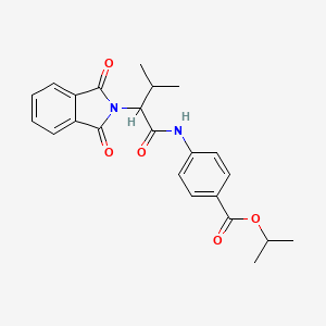 molecular formula C23H24N2O5 B5177253 propan-2-yl 4-[[2-(1,3-dioxoisoindol-2-yl)-3-methylbutanoyl]amino]benzoate 